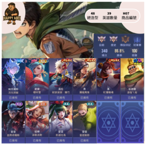 【編號H07】月付600元起 主打納克次元全套 艾蓮