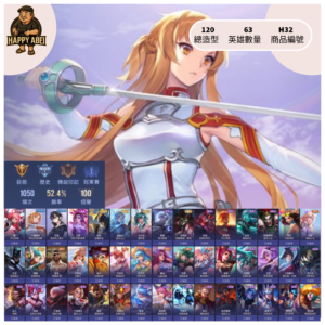 【編號H32】月付700元起 主打堇次元 桐人亞絲娜 惡魔趙雲 艾瑞典藏 銀咒朔月