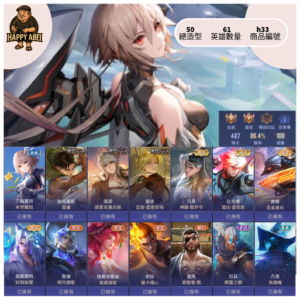 【編號h33】月付500元起 主打刀鋒五級 納克里維 三巨人 電玩比洛爾 合金齊爾