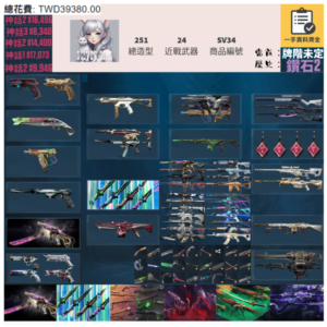 【編號SV34】月付1000元起 主打絕版冠軍24套+憐憫之刃+邊陲套+暗夜套+惡鬼套+掠奪套 冠四猛攻黑波混沌異星末日龐克等造型 多神話吊飾