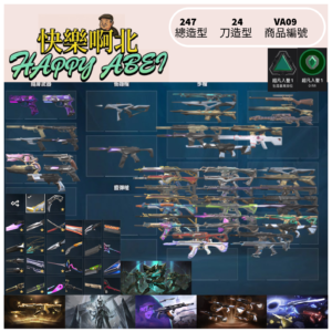 【編號VA09】月付1500元起 主打 25套+相位套+猛攻套+奇點套+異星套+晶矽套+2025VCT爪刀RGX蝴蝶刀+EXO RGX星靈玉龍孤影渾沌黑波電幻電能獄燄魔岩splash末日悍勇掠奪深度惡鬼棄王紫金蓋亞離子暴徒+聲譜偵查幻象