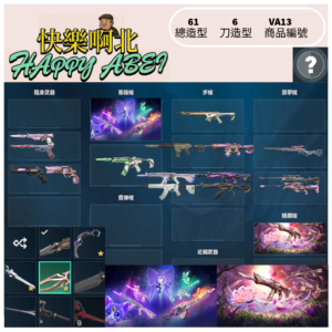 【編號VA13】月付500元起 主打星靈套+靈花套+掠奪印象爪刀+海洋獄焰暴徒+泡泡糖偵察幻象+神射奇點+棄王間諜